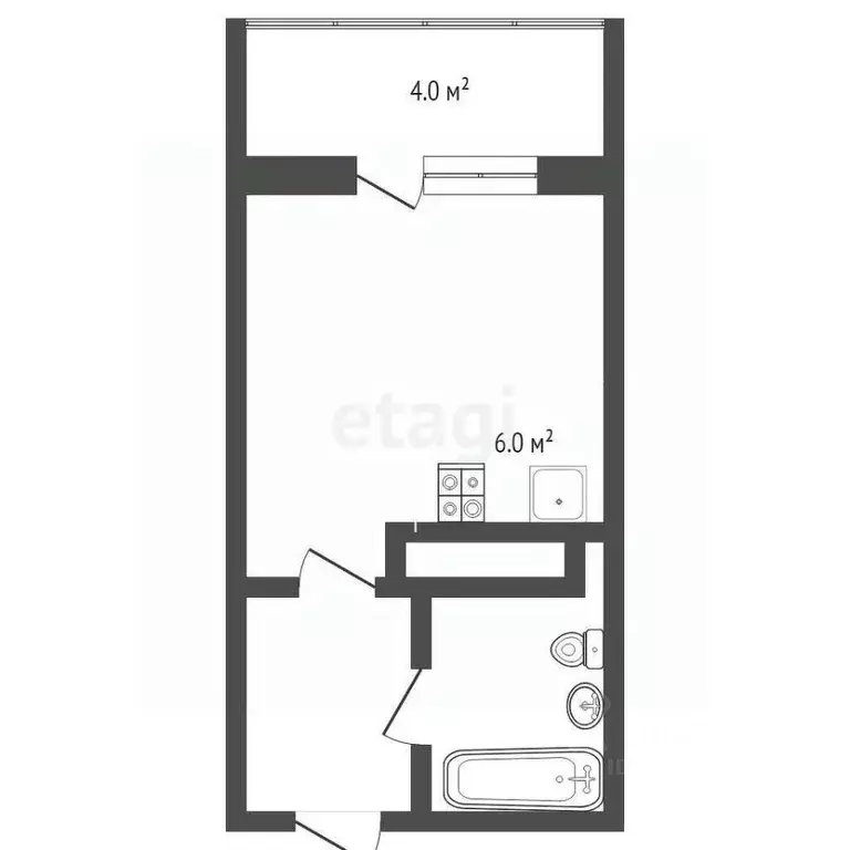 Студия Тюменская область, Тюмень ул. Александра Протозанова, 4 (25.0 ... - Фото 1