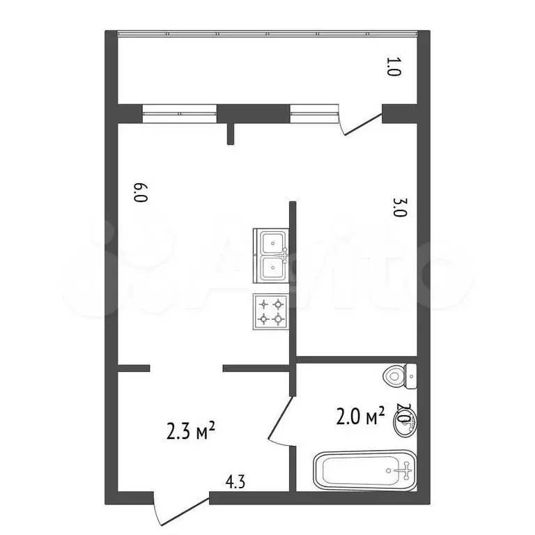 Квартира-студия, 26 м, 17/25 эт. - Фото 0