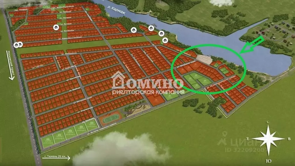 Участок в Тюменская область, Тюменский муниципальный округ, д. ... - Фото 1