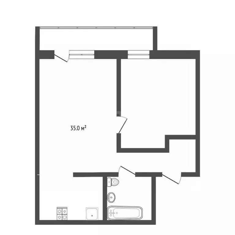 2-к кв. Тюменская область, Тюмень Полевая ул., 105 (65.0 м) - Фото 2