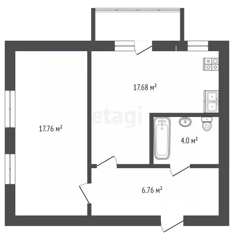 1-к кв. Ростовская область, Аксай ул. Строителей, 4к2 (47.0 м) - Фото 1