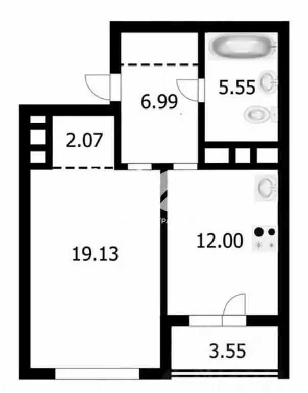 1-к кв. Новосибирская область, Новосибирск ул. Богдана Хмельницкого, ... - Фото 2