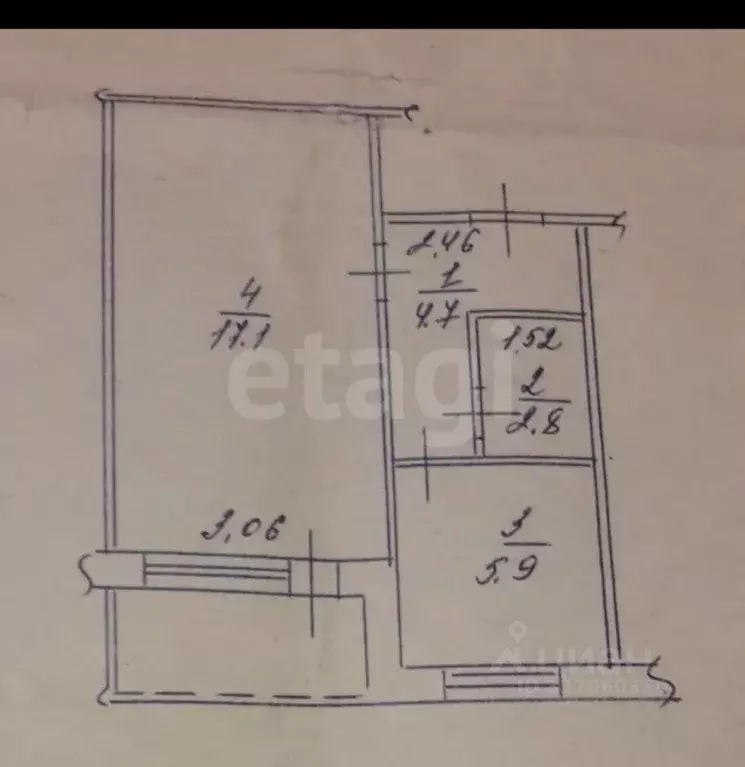 1-к кв. Башкортостан, Уфа Баргузинская ул., 6 (32.4 м) - Фото 1