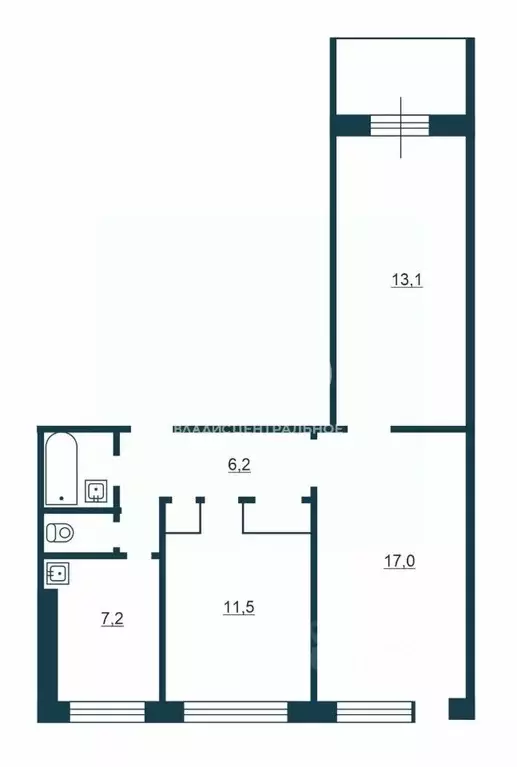 3-к кв. Новосибирская область, Новосибирск ул. Невельского, 85 (63.3 ... - Фото 1