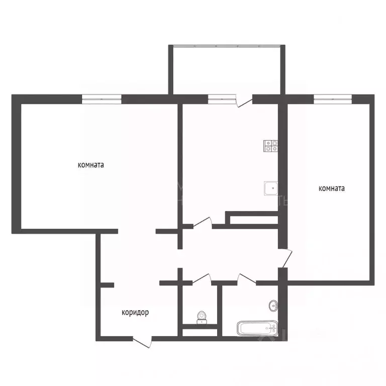 2-к кв. Тюменская область, Тюмень ул. Жуковского, 88/1 (62.0 м) - Фото 2