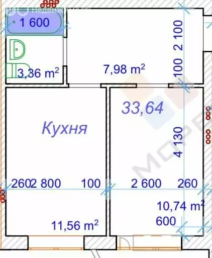 1-комнатная квартира: аул Новая Адыгея, улица Тургеневское шоссе, ... - Фото 1