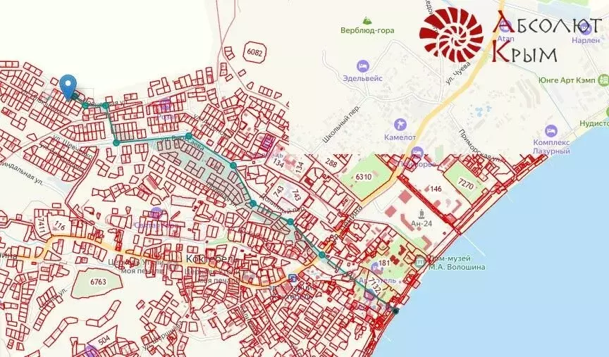 Участок в Коктебель, Солнечная улица (8 м) - Фото 1