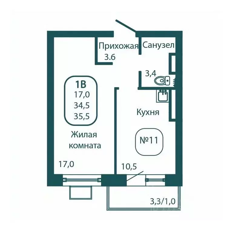 1-к кв. Московская область, Солнечногорск городской округ, Андреевка ... - Фото 0