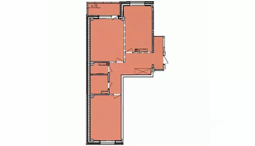 Студия Омская область, Омск Волгоградская ул., 46 (75.8 м) - Фото 0