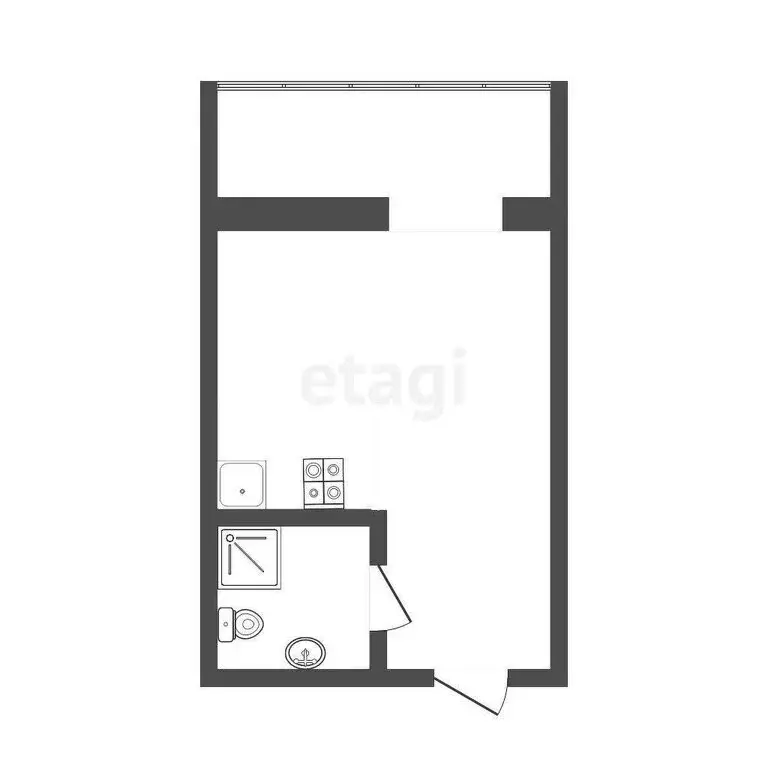 Квартира-студия: Тюмень, улица Газовиков, 18 (16.8 м) - Фото 0