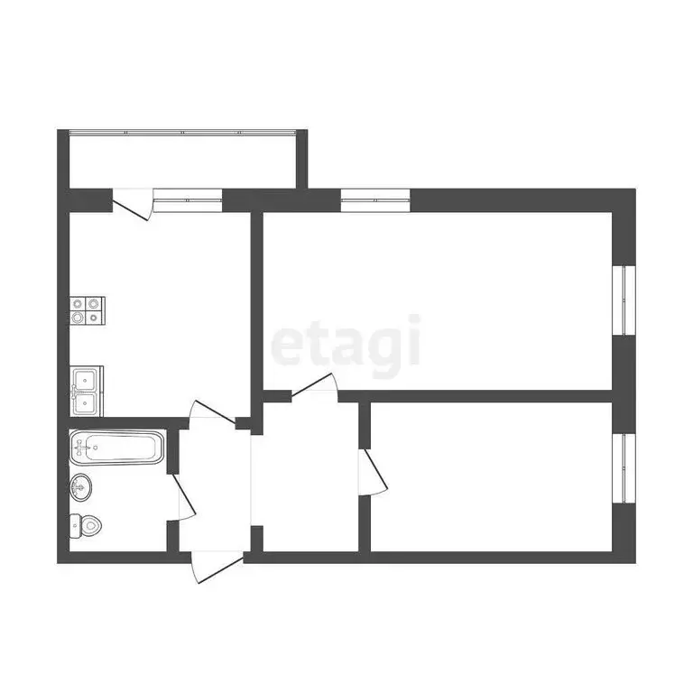 2-комнатная квартира: Тюмень, улица Салтыкова-Щедрина, 58/2 (67.8 м) - Фото 1
