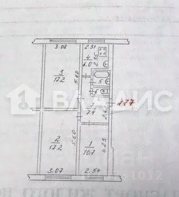 3-к кв. Коми, Сыктывкар ул. Юхнина, 2 (61.5 м) - Фото 2
