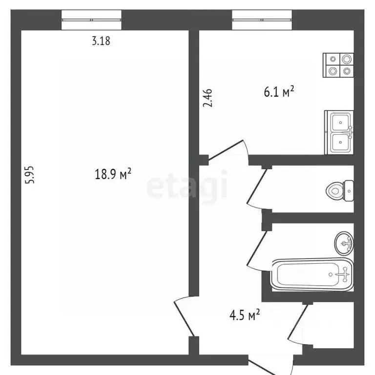 1-к кв. Московская область, Дедовск г. Истра муниципальный округ, ул. ... - Фото 1