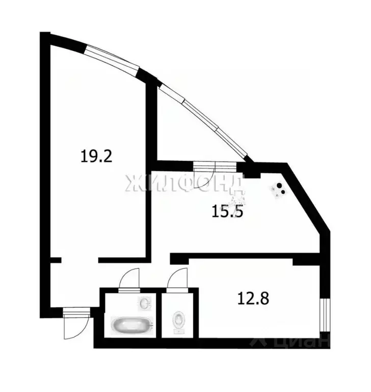 2-к кв. Новосибирская область, Новосибирск ул. Галущака, 15 (63.2 м) - Фото 0