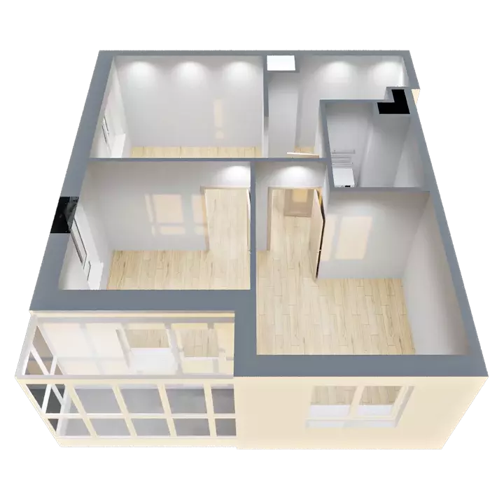2-к квартира, 45.65 м - Фото 1