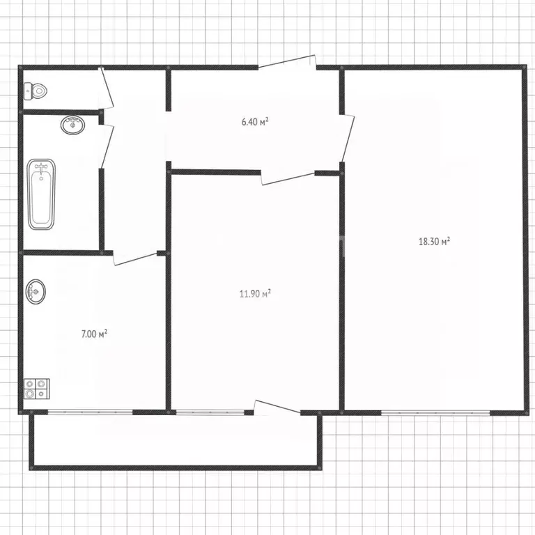 2-к кв. Липецкая область, Липецк просп. Победы, 112 (50.1 м) - Фото 2