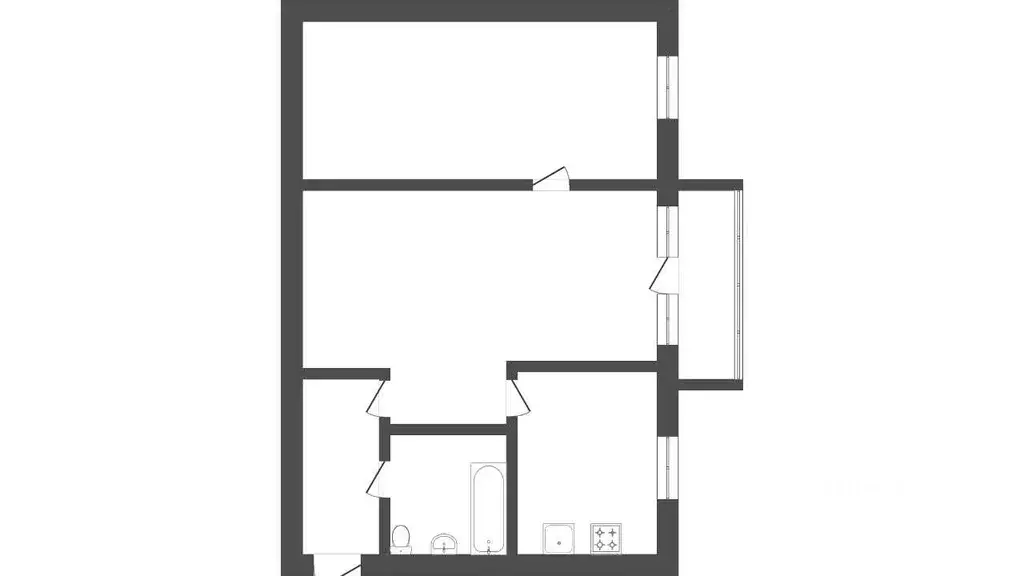 2-к кв. Башкортостан, Стерлитамак Коммунистическая ул., 22 (44.3 м) - Фото 0