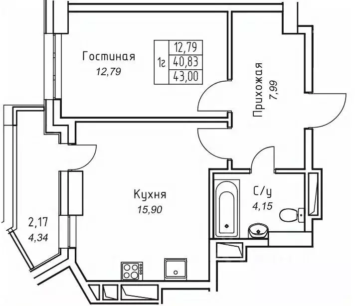 1-к кв. Саха (Якутия), Якутск 11-й кв-л,  (43.0 м) - Фото 0
