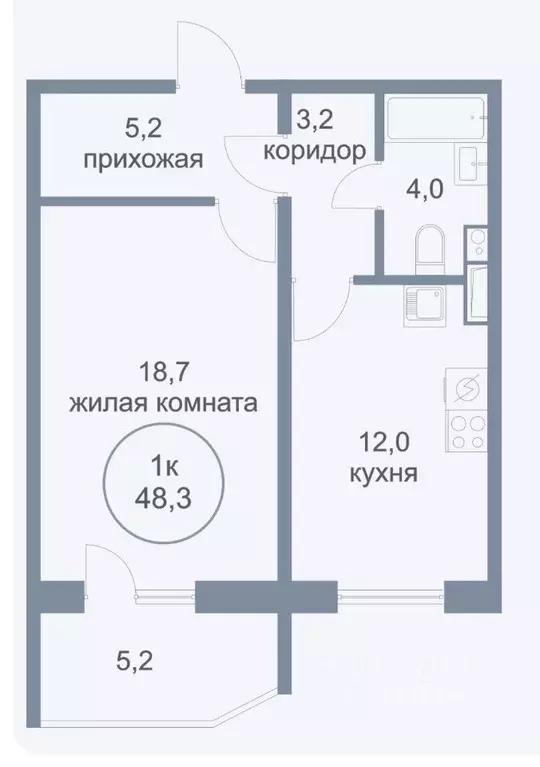 1-к кв. Ханты-Мансийский АО, Нефтеюганск 4-й мкр, 4к1 (43.1 м) - Фото 0