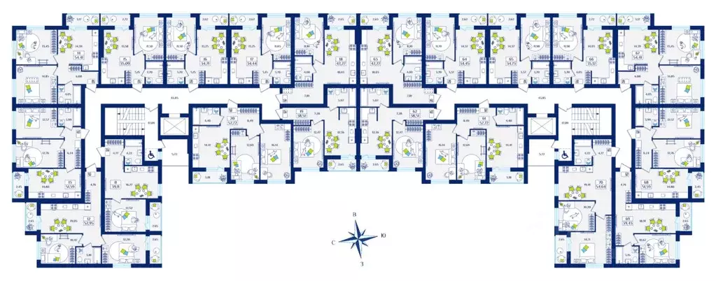 1-к кв. Калининградская область, Зеленоградск  (42.27 м) - Фото 2