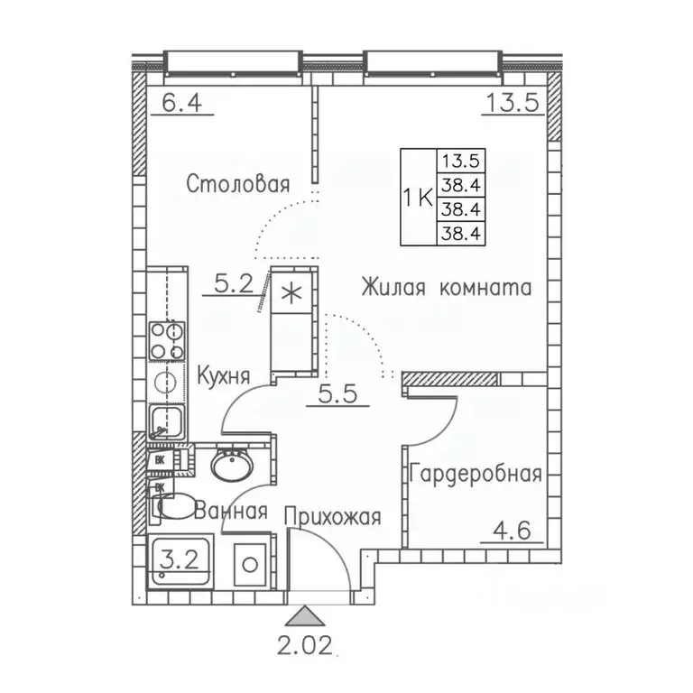 1-к кв. Приморский край, Владивосток ул. Расула Гамзатова, 7к1 (38.4 ... - Фото 1