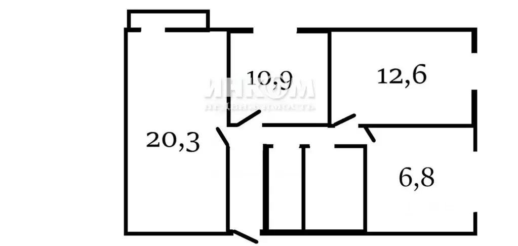 3-к кв. Московская область, Подольск Красногвардейский бул., 5а (60.4 ... - Фото 1