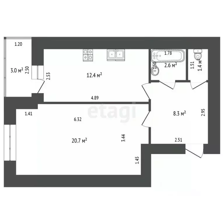 1-к кв. Самарская область, Самара ул. Георгия Димитрова, 110Г (47.0 м) - Фото 2