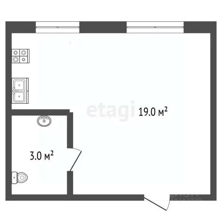 1-к кв. Архангельская область, Архангельск ул. Самойло, 12А (22.0 м) - Фото 1