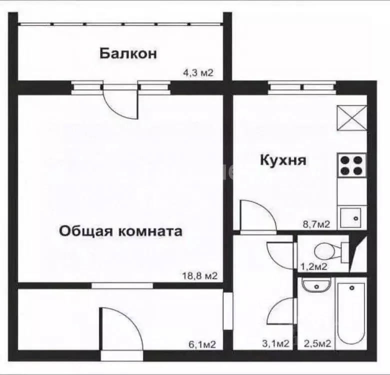 1-к кв. Челябинская область, Челябинск ул. Марченко, 13Г (40.8 м) - Фото 0