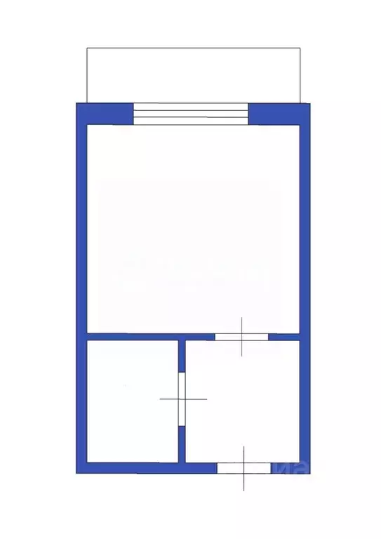 Студия Кемеровская область, Кемерово ул. Веры Волошиной, 32 (24.2 м) - Фото 2