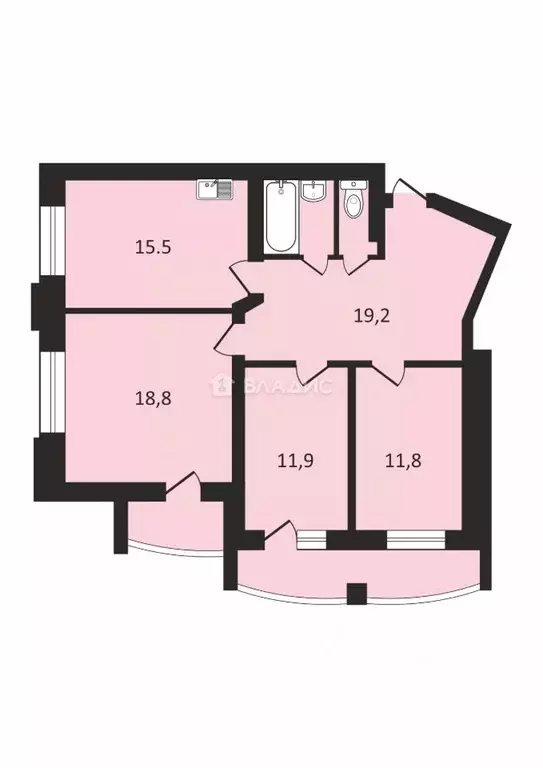 3-к кв. Владимирская область, Владимир Судогодское ш., 51г (87.3 м) - Фото 2