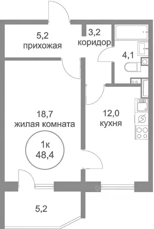 1-к кв. Московская область, Солнечногорск городской округ, д. Голубое ... - Фото 1