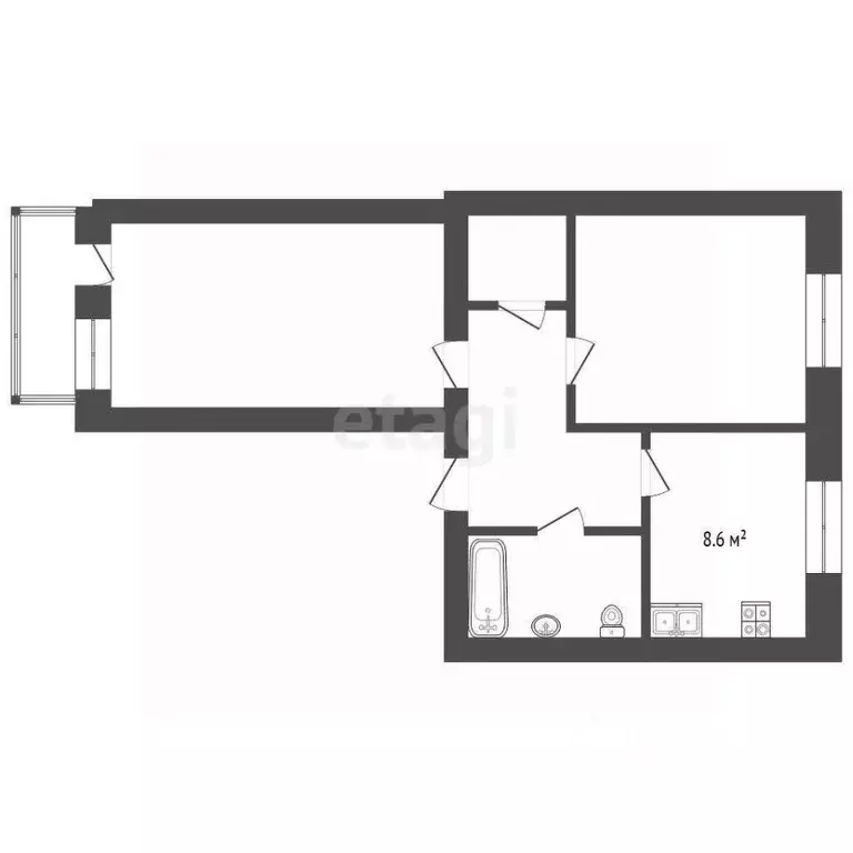2-к кв. Челябинская область, Челябинск ул. Богдана Хмельницкого, 21 ... - Фото 2