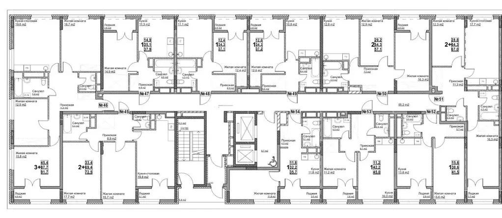 2-к кв. Нижегородская область, Нижний Новгород ул. Бетанкура, 7 (72.5 ... - Фото 1