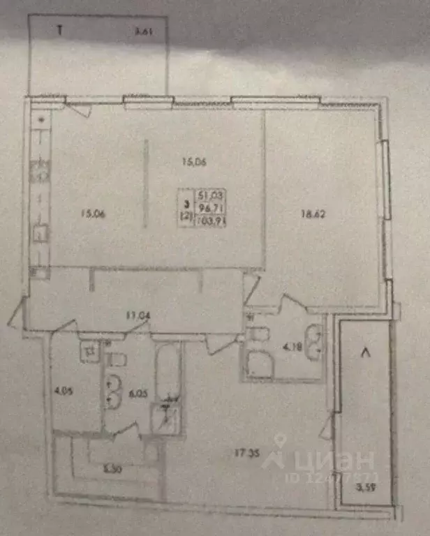 3-к кв. Санкт-Петербург, Санкт-Петербург, Сестрорецк Авиационная ул., ... - Фото 2