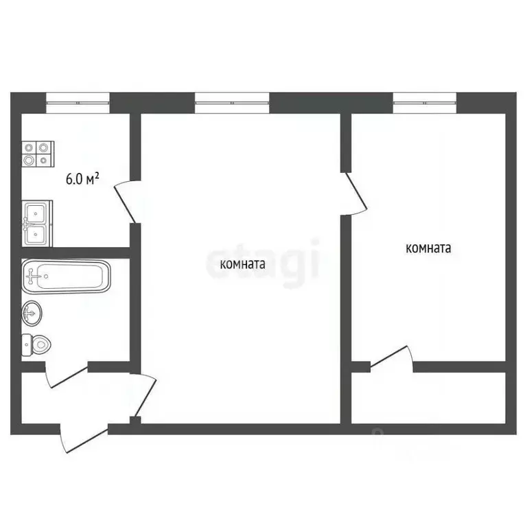 2-к кв. Владимирская область, Муром ул. Куйбышева, 27 (44.7 м) - Фото 2