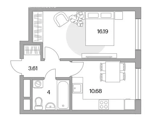 1-комнатная квартира: Мытищи, Тенистый бульвар, 23 (35 м) - Фото 1