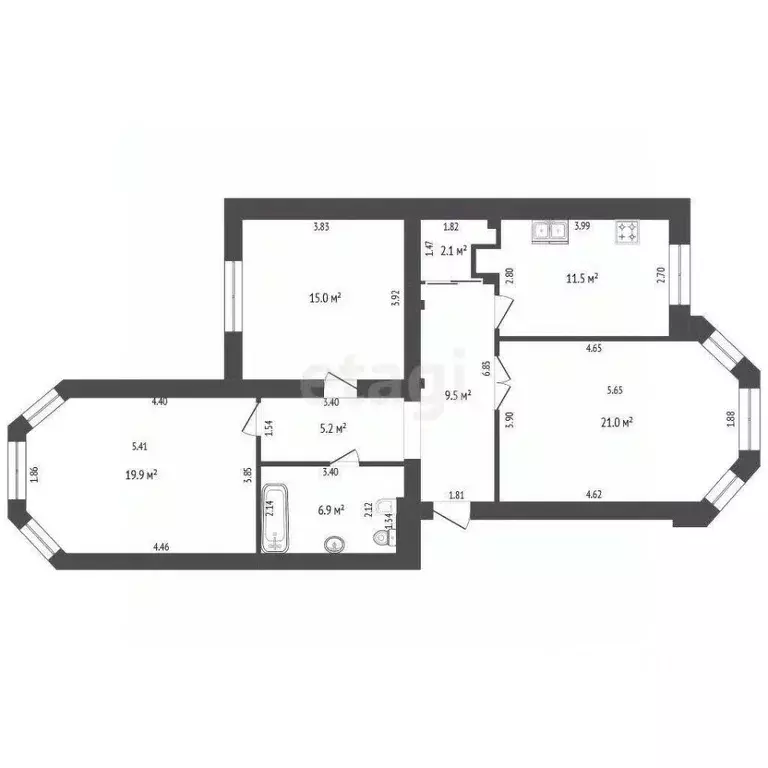 3-к кв. Калининградская область, Зеленоградск Курортный просп., 26 ... - Фото 2