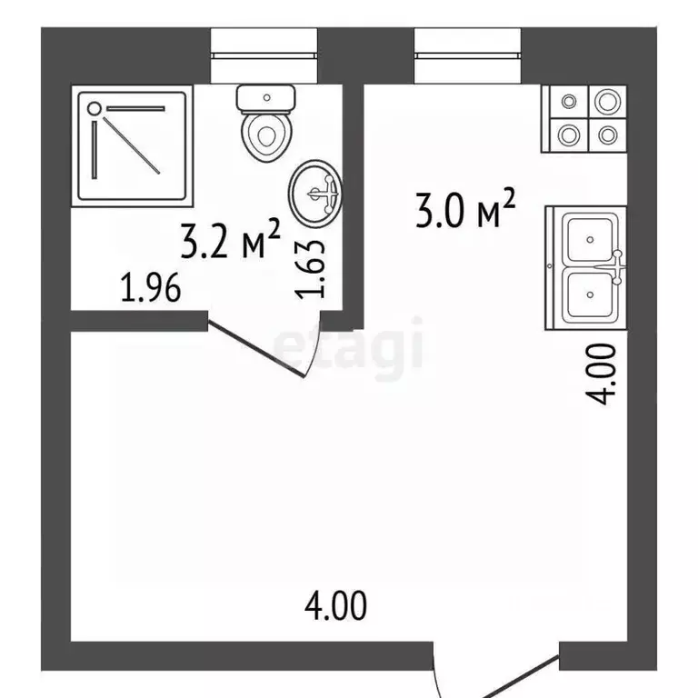 Студия Москва Автозаводская ул., 19К1 (16.0 м) - Фото 2