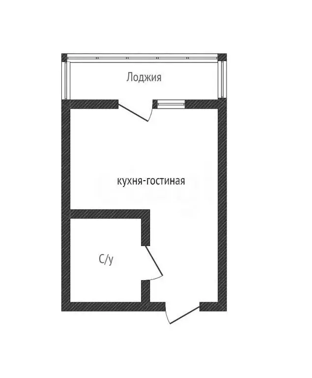 Квартира-студия: аул Новая Адыгея, Бжегокайская улица, 25/1к3 (21.9 м) - Фото 1