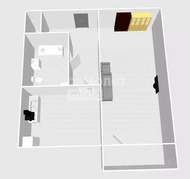 1-к кв. Ульяновская область, Ульяновск ул. Корунковой, 11 (35.0 м) - Фото 2