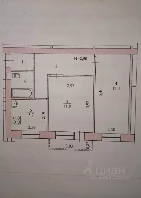 2-к кв. Волгоградская область, Волгоград просп. Имени В.И. Ленина, 149 ... - Фото 2