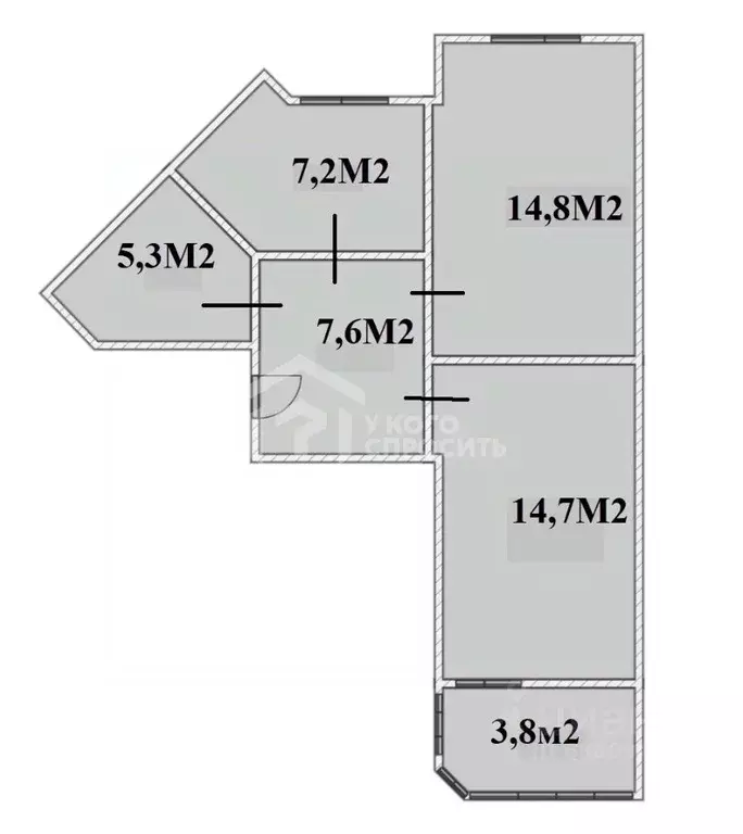 2-к кв. Санкт-Петербург, Санкт-Петербург, Ломоносов Михайловская ул., ... - Фото 2