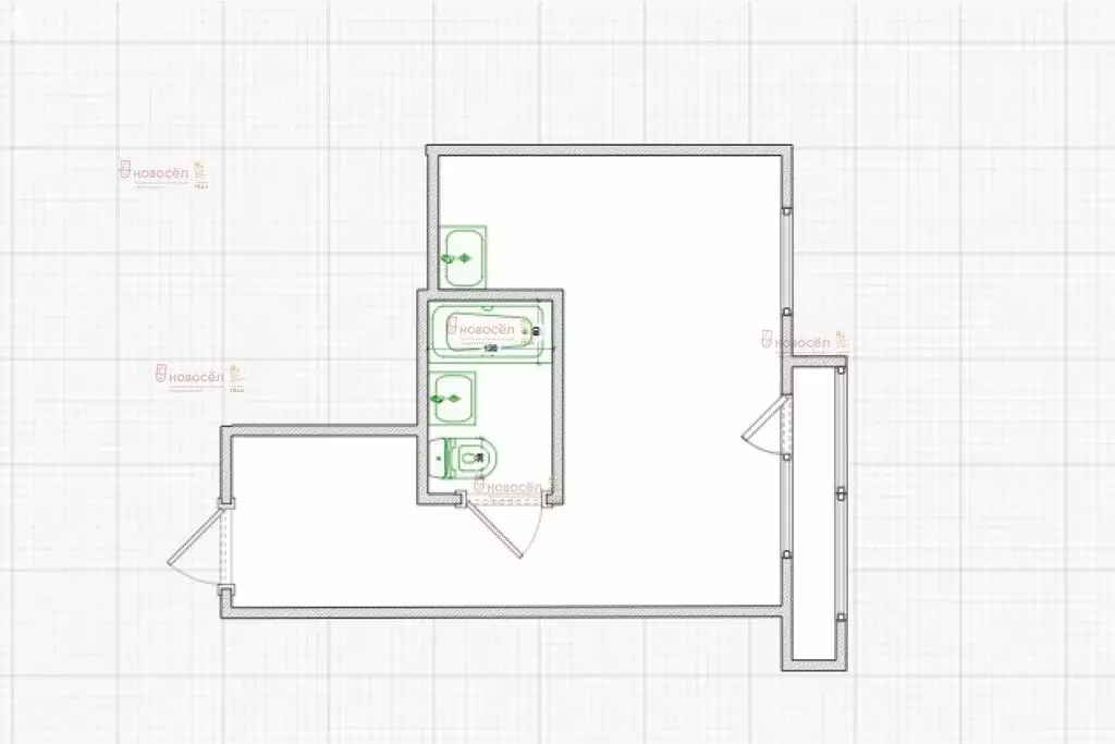 Квартира-студия: Екатеринбург, улица Яскина, 12 (28 м) - Фото 1