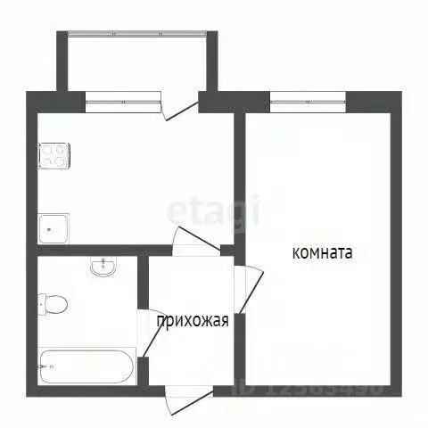 1-к кв. Воронежская область, Воронеж ул. Шидловского, 15 (34.1 м) - Фото 1