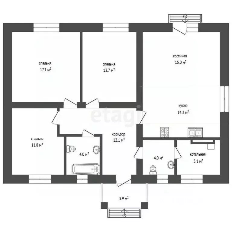 Дом в Ярославская область, Рыбинск Заречная ул., 26 (101 м) - Фото 2