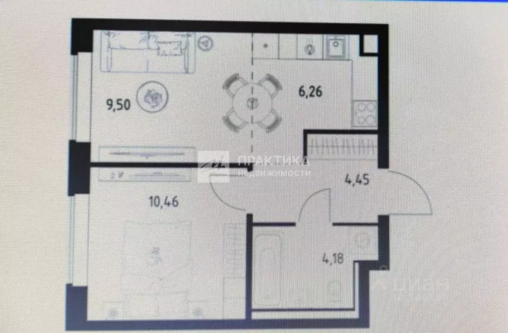 2-к кв. Московская область, Люберцы городской округ, Мирный пгт ул. ... - Фото 2