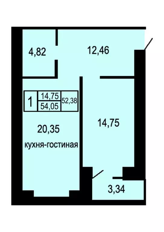 1-комнатная квартира: Оренбург, улица Неплюева, 2 (56.52 м) - Фото 0