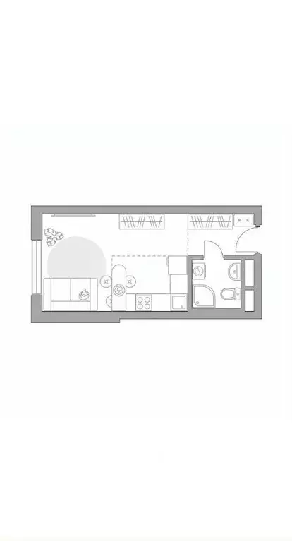 Студия Московская область, Балашиха ул. Яганова, 3 (18.8 м) - Фото 2