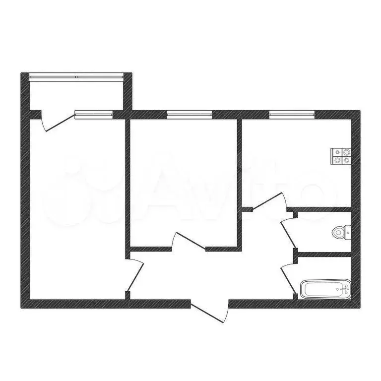 2-к. квартира, 52 м, 5/9 эт. - Фото 0
